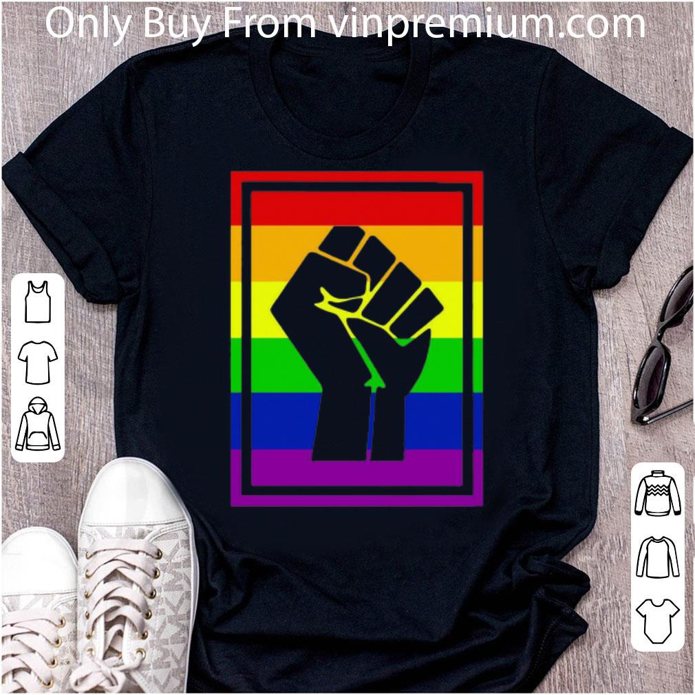 Hot LGBT Rainbow Flag Pride Fist Isolated shirt