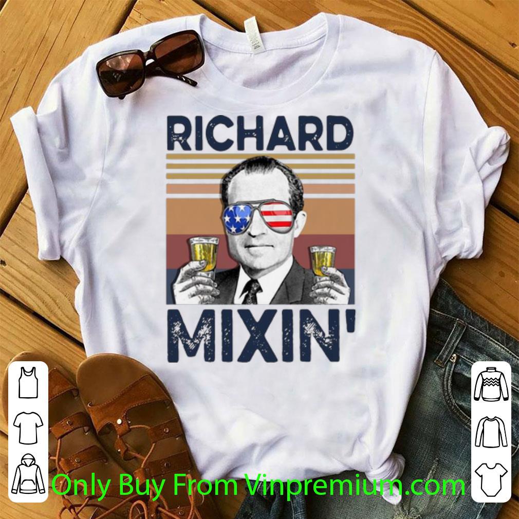Hot Vintage Richard Mixin’ Drink Beer American Flag shirt
