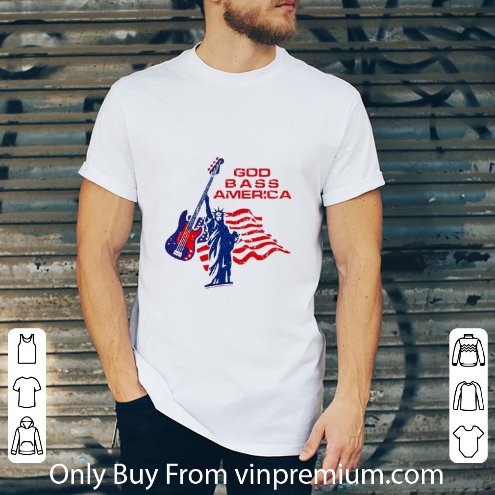 Official Guitar Liberty Enlightening The World God Bass American Flag shirt