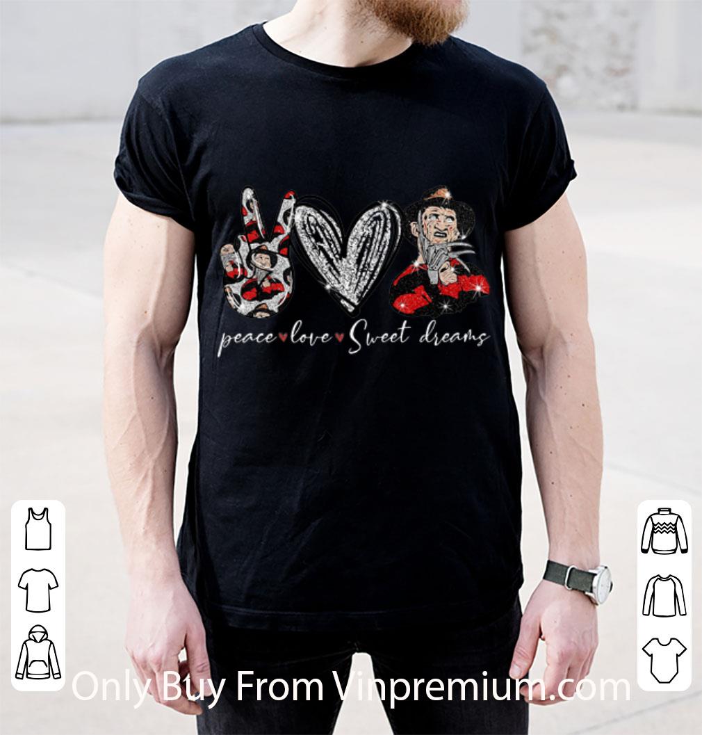 Original Peace Love Sweet Dreams Freddy Krueger shirt