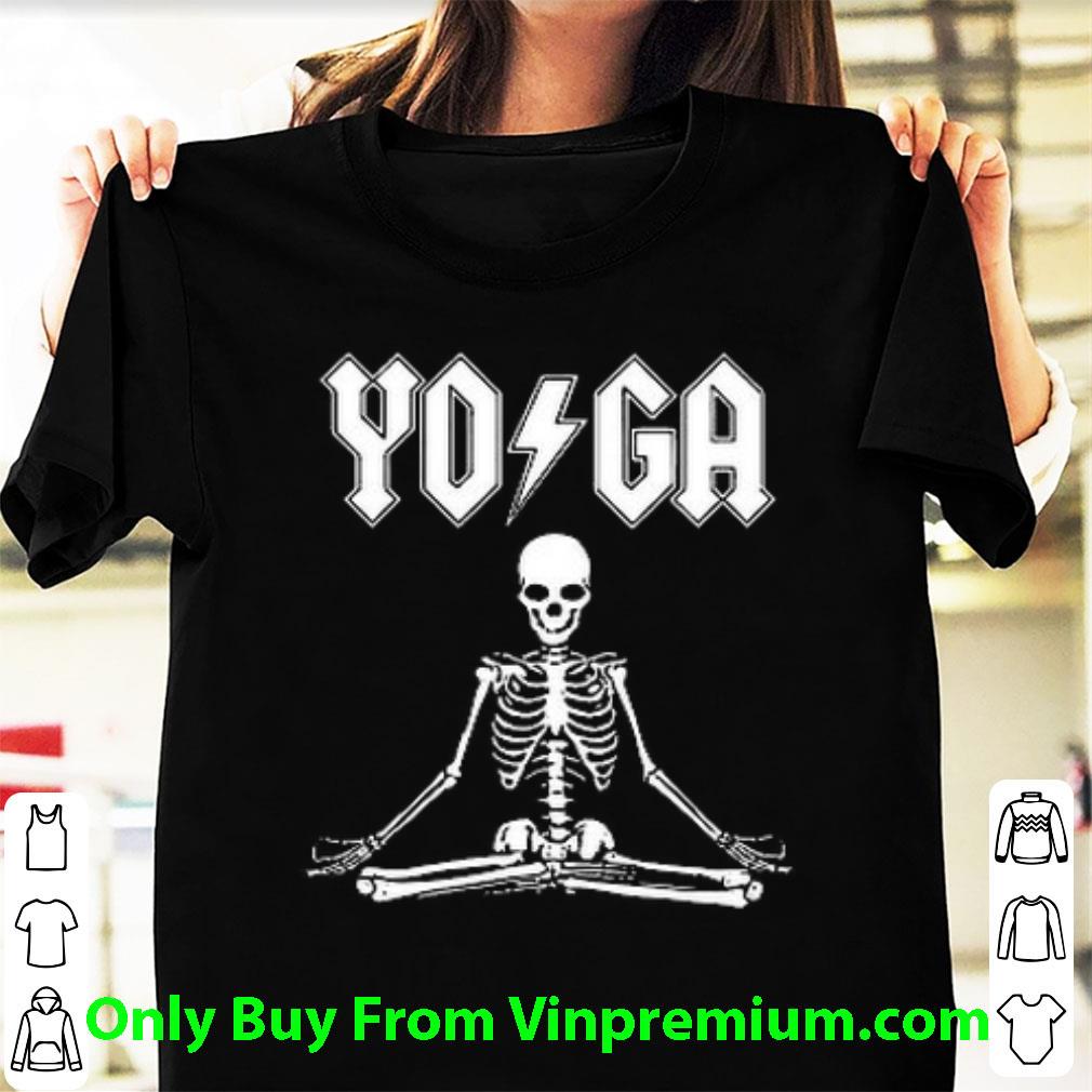 Premium Acdc Skeleton Yoga shirt
