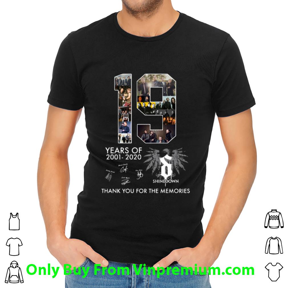 Official 19 Years Of Shinedown 2001-2020 Thank You For The Memories shirt