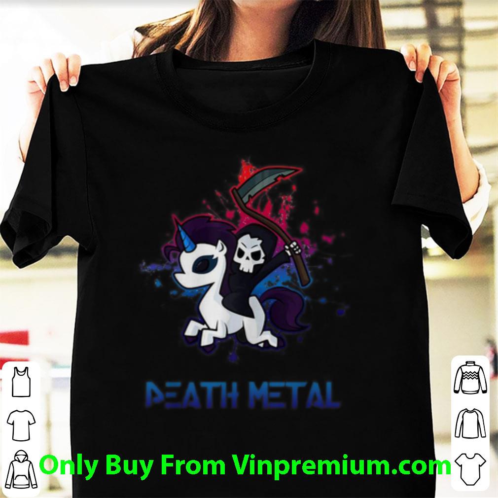 Great Death Metal Death Riding Unicorn shirt