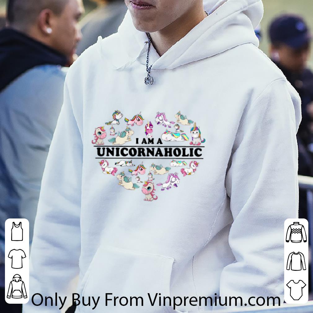4d089ebc hot i am unicornaholic unicorn heart shirt 4 - Hot I Am Unicornaholic Unicorn Heart shirt