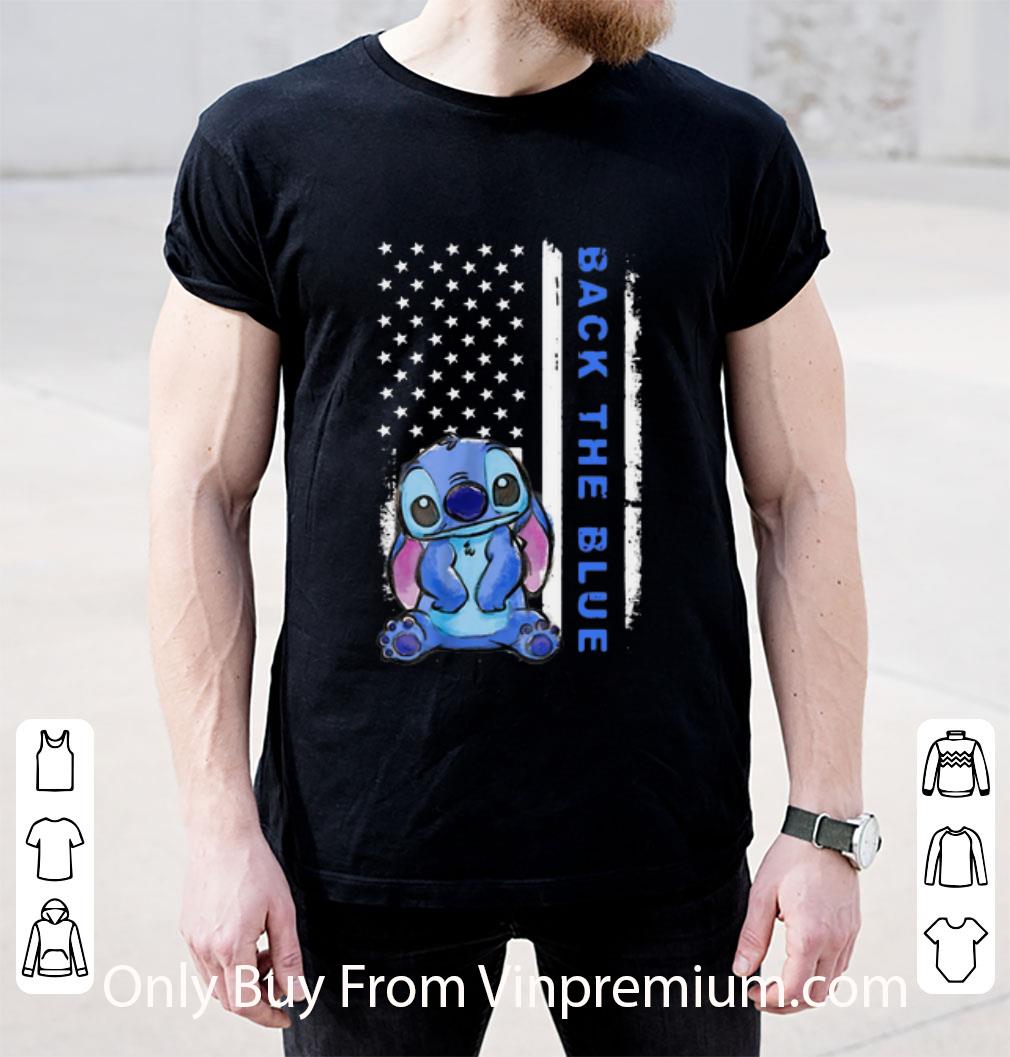 Great Stitch Back The Blue American Flag shirt