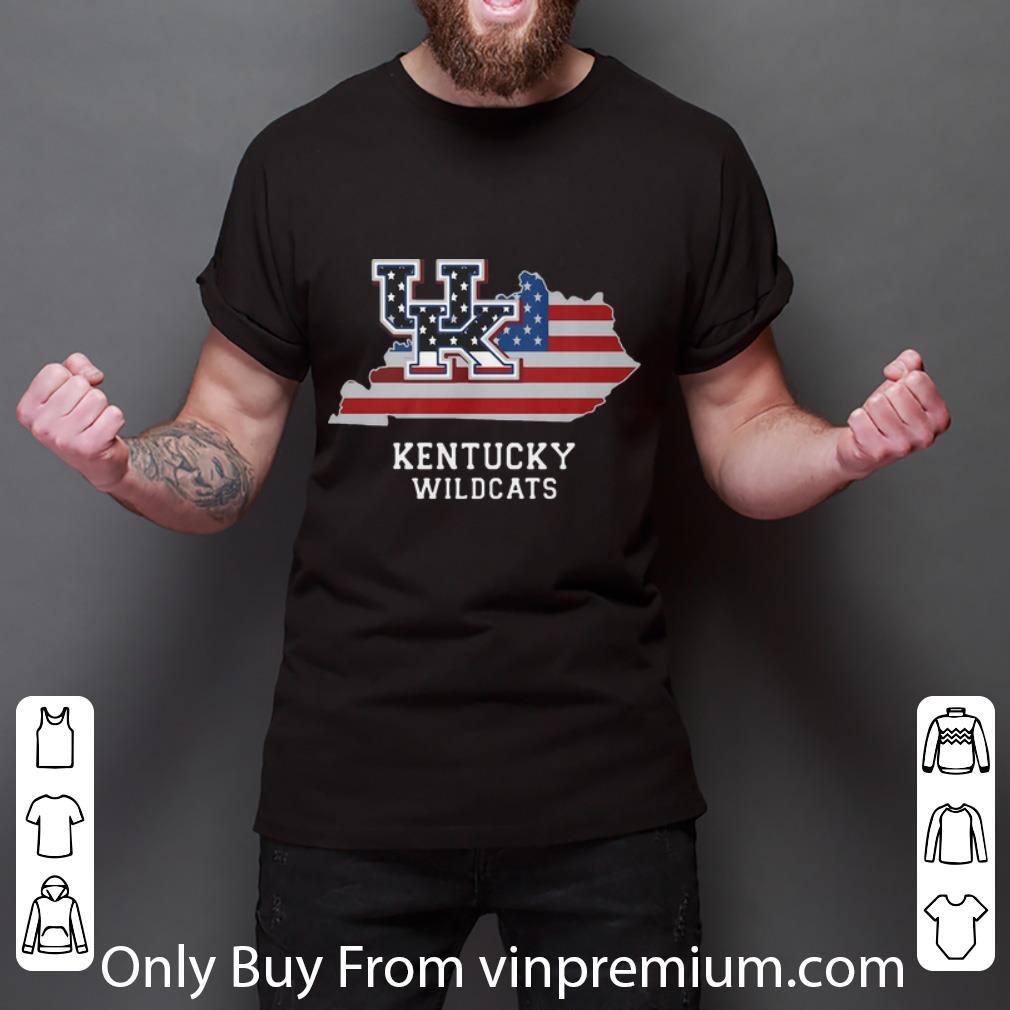 Hot Kentucky Wildcats Map American Flag shirt