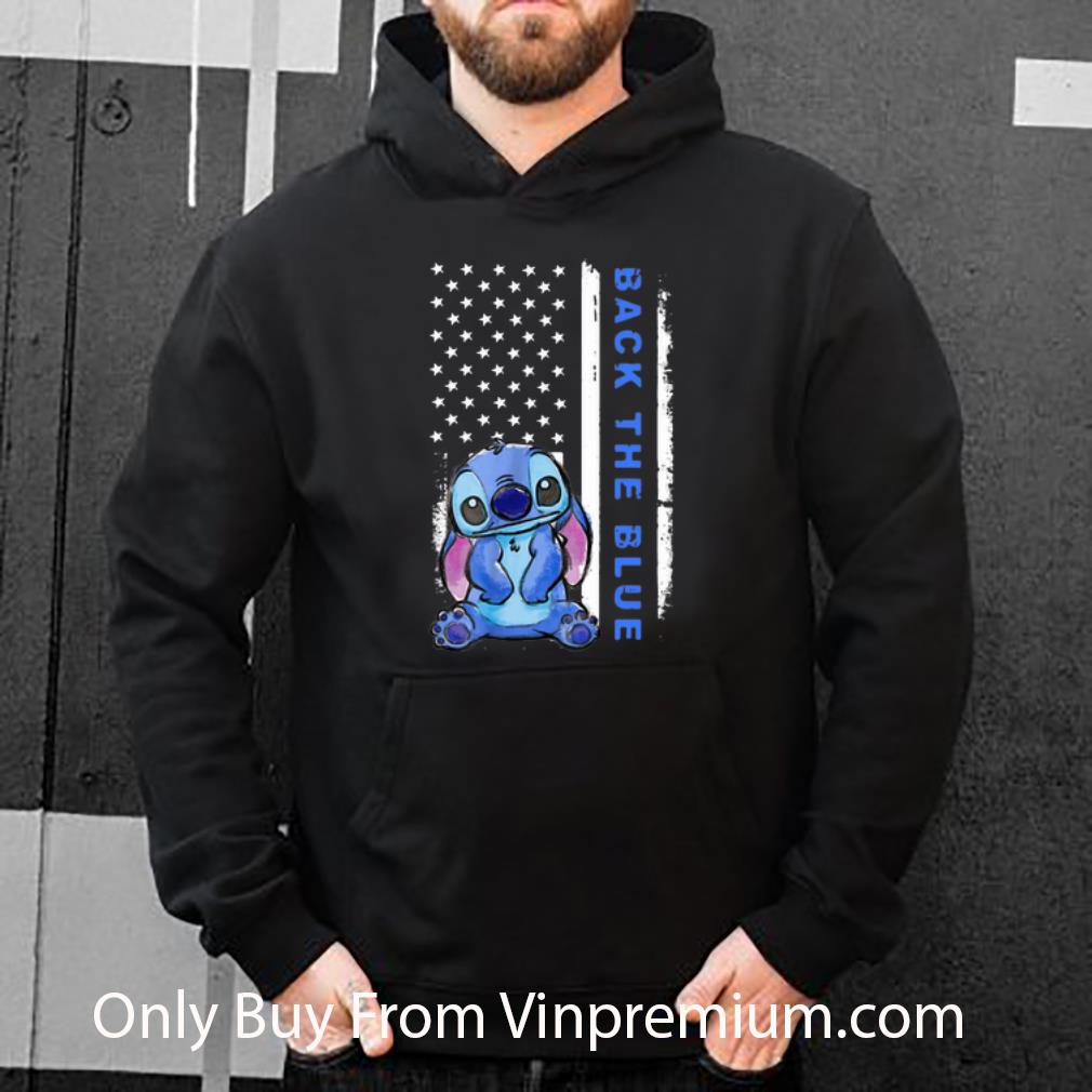 7d8411d7 great stitch back the blue american flag shirt 4 - Great Stitch Back The Blue American Flag shirt