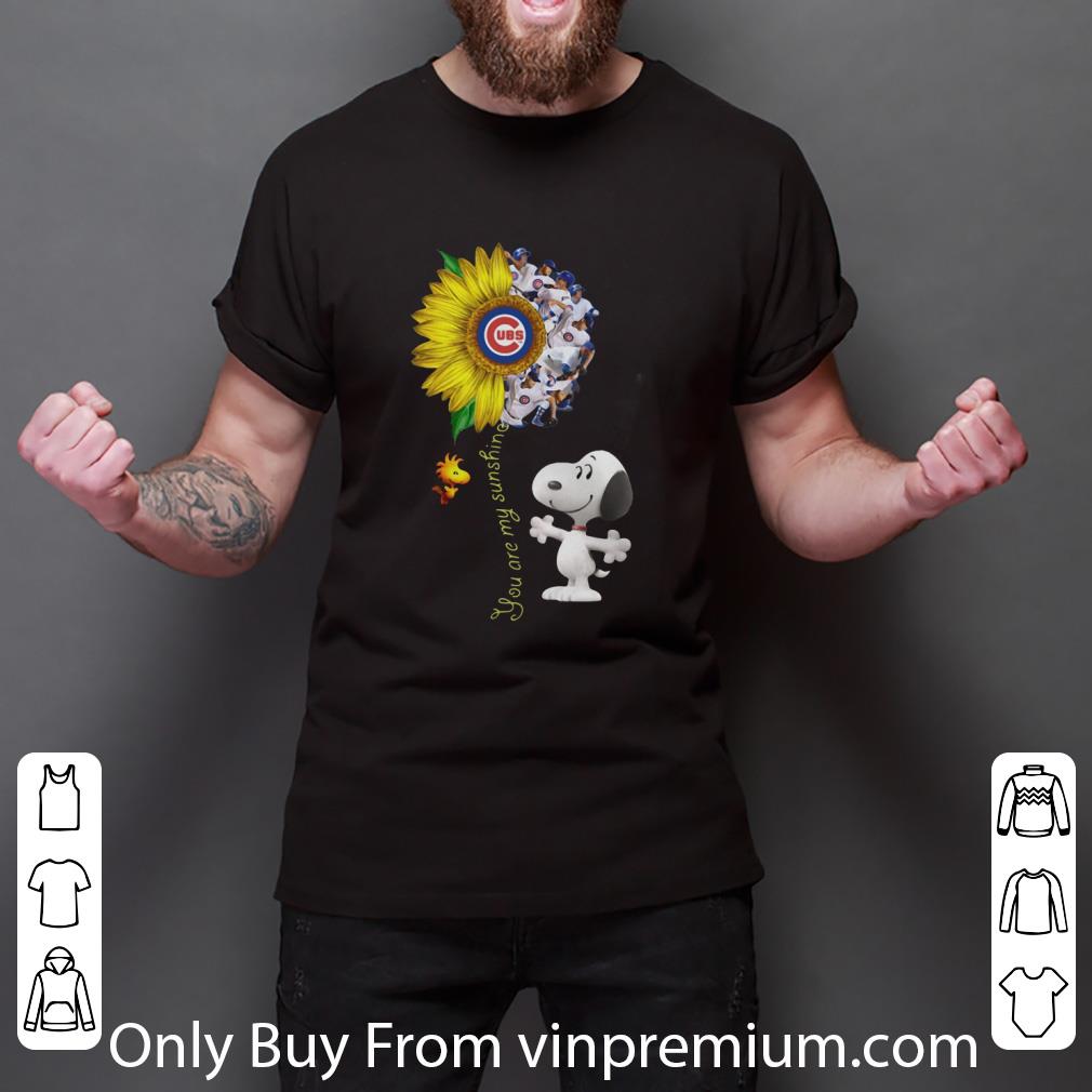 Great Snoopy Woodstock You Are My Sunshine Chicago Cubs Sunflower shirt