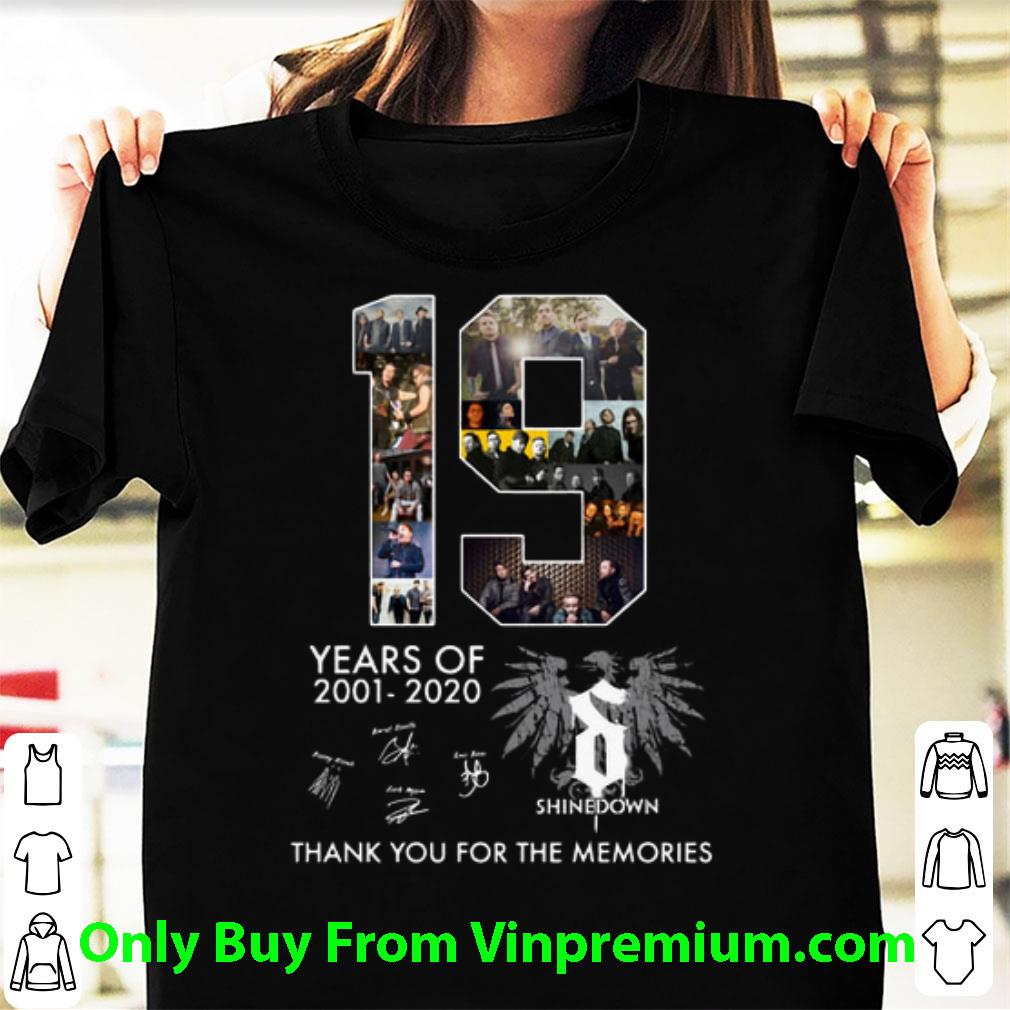 Official 19 Years Of Shinedown 2001-2020 Thank You For The Memories shirt
