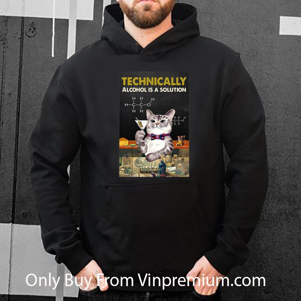 a0e50cbd official technically alcohol is a solution cat shirt 4 - Official Technically Alcohol Is A Solution Cat shirt