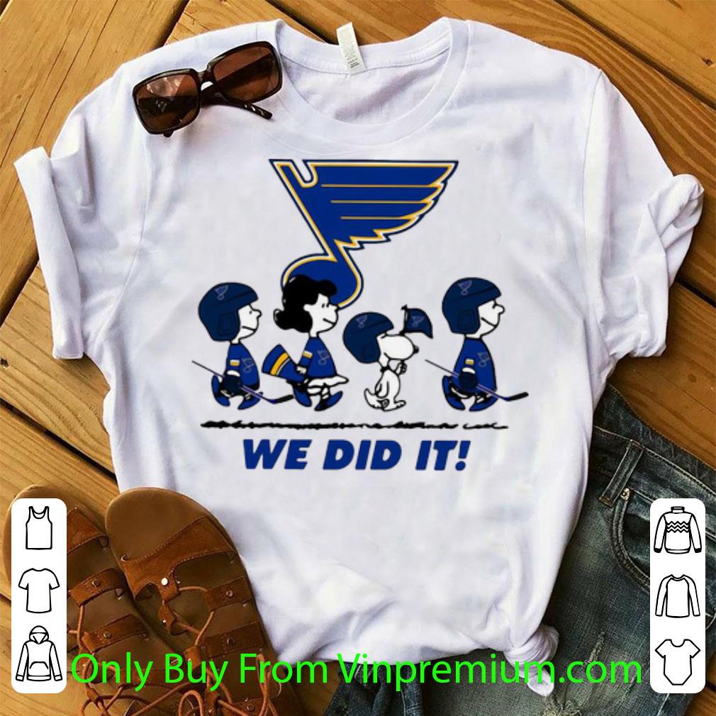 Premium Peanuts St. Louis Blues We Did It shirt