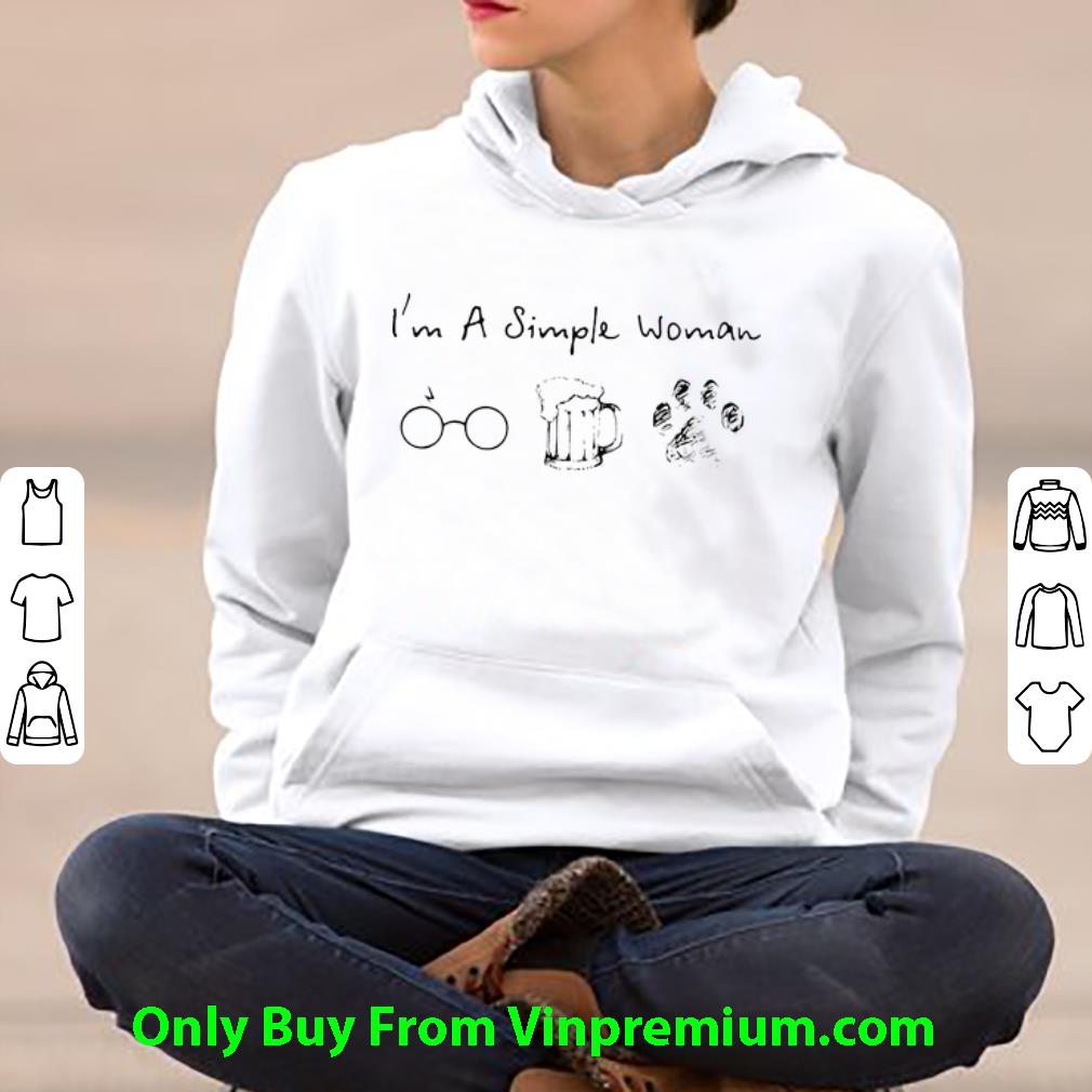 b9ad91ab nice i am a simple woman harry potter beer and dog shirt 4 - Nice I Am A Simple Woman Harry Potter Beer And Dog shirt