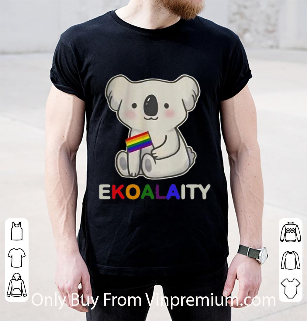 Pretty LGBT Koala Pride Flag Ekoalaity shirt