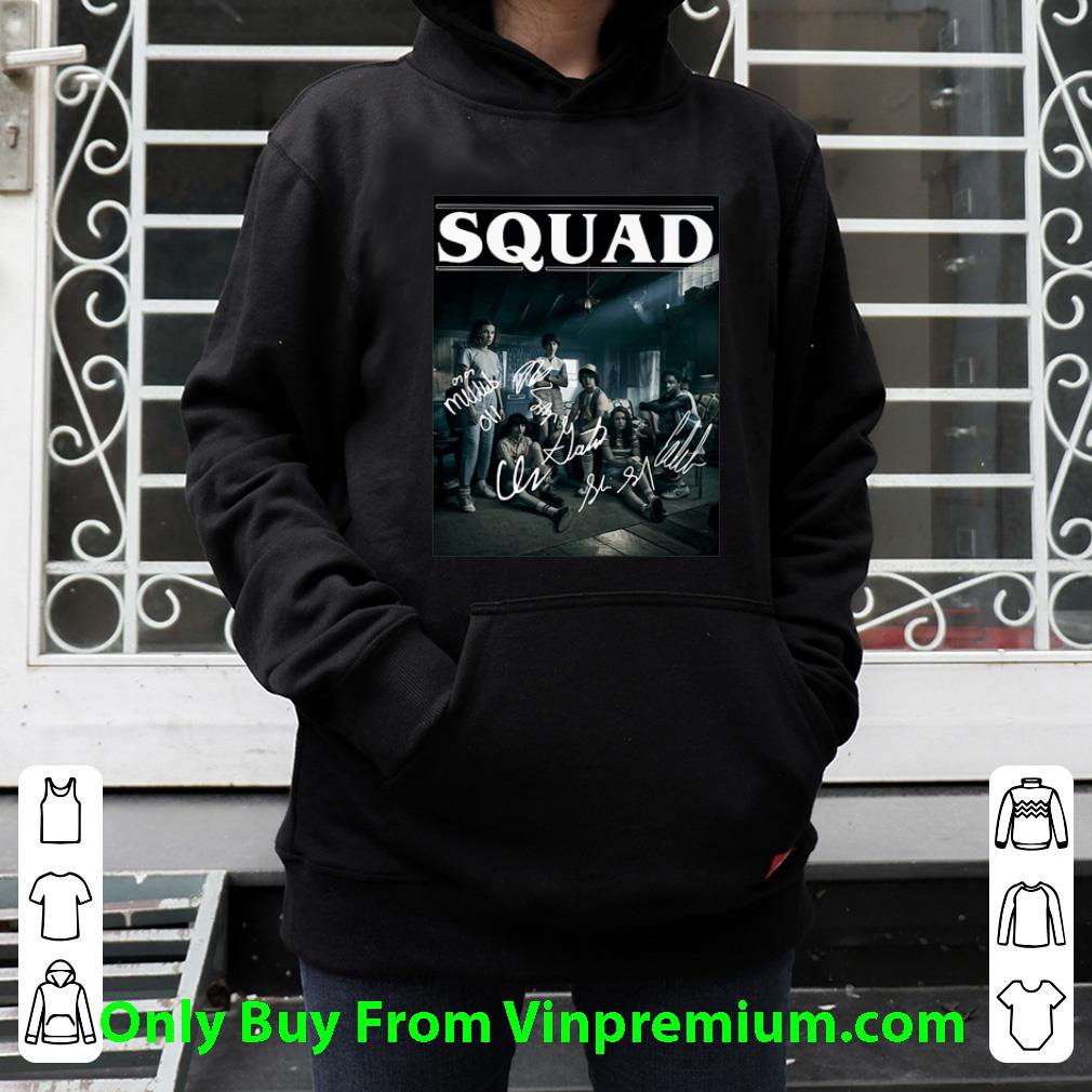 d82a9a1a hot stranger things 3 squad signatures characters shirt 4 - Hot Stranger Things 3 Squad Signatures Characters shirt