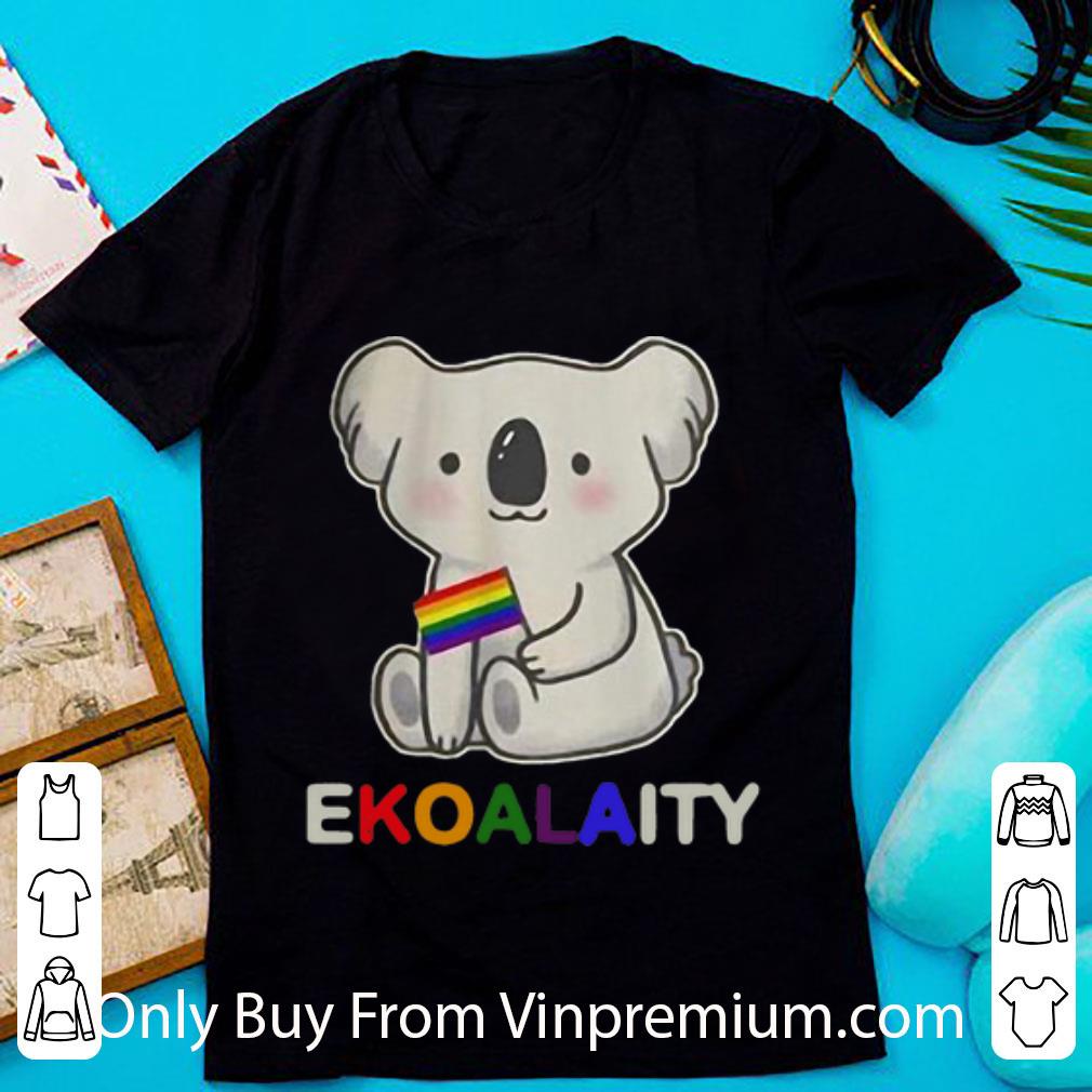 Pretty LGBT Koala Pride Flag Ekoalaity shirt