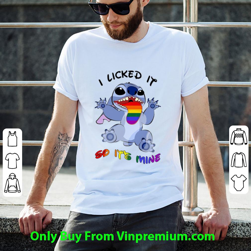 Premium Stitch I Licked It So It’s Mine LGBT shirt
