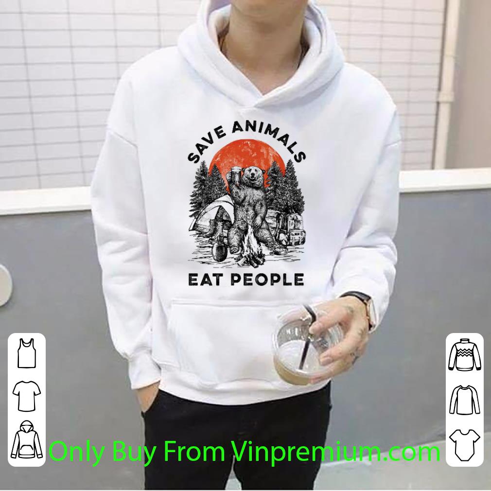 fb5df941 premium camping bear save animals eat people sunset shirt 4 - Premium Camping Bear Save Animals Eat People Sunset shirt