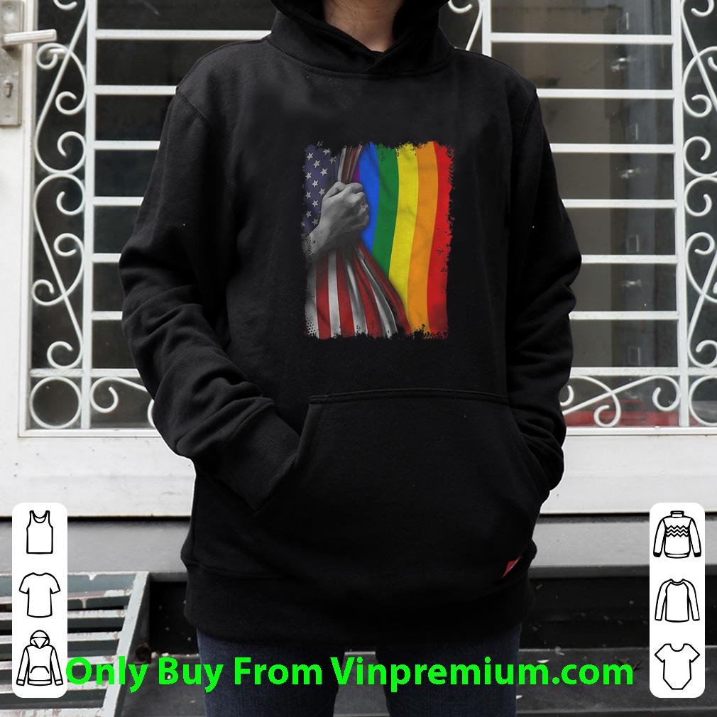 352892d6 nice hand open american flag lgbt flag 4th of july independence day shirt 4 - Nice Hand Open American Flag LGBT Flag 4th Of July Independence Day shirt
