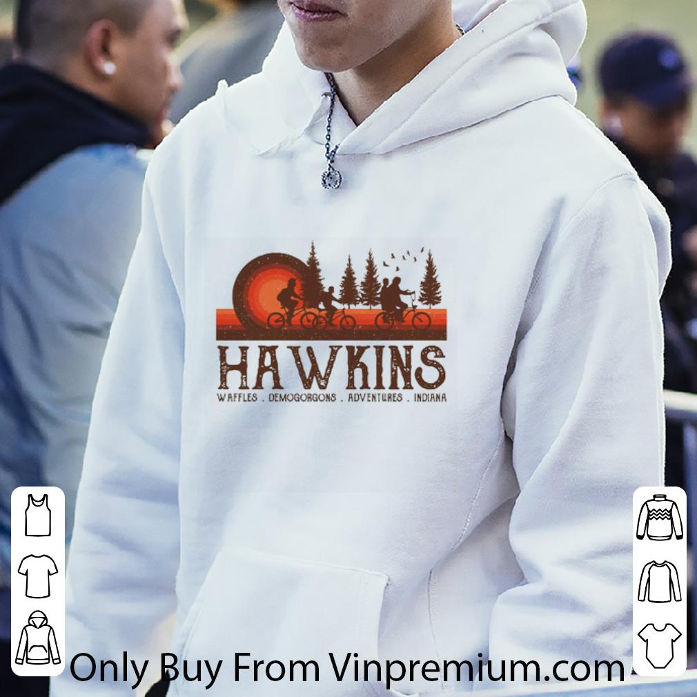 98f18402 original hawkins waffles demogorgons adventures indiana stranger things shirt 4 - Original Hawkins Waffles Demogorgons Adventures Indiana Stranger Things shirt