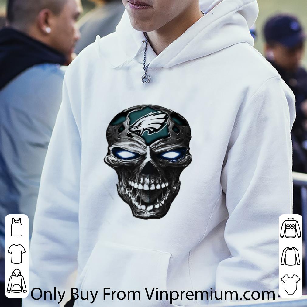 d6832dd9 nice darkness skull philadelphia eagles football logo shirt 4 - Nice Darkness Skull Philadelphia Eagles Football Logo shirt