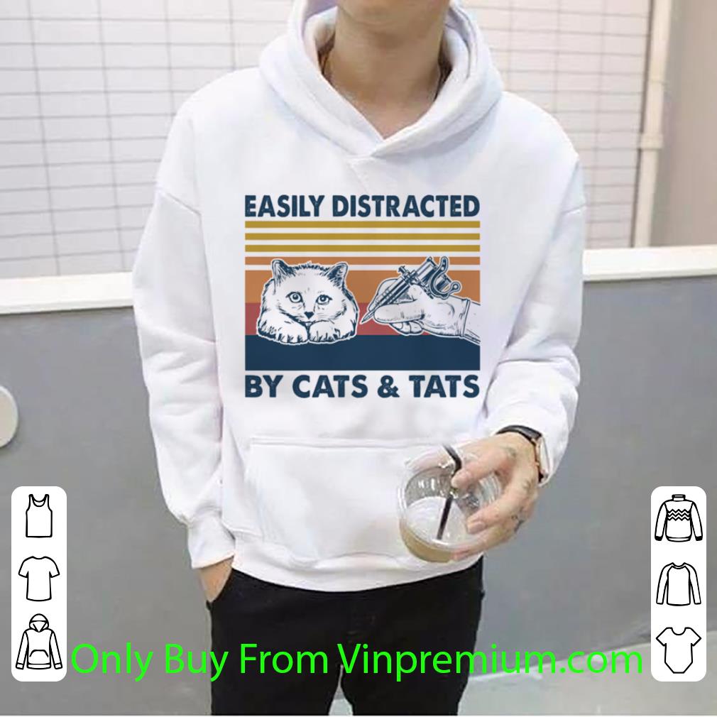 316dea8f pretty vintage easily distracted by cats and tats tattooist shirt 4 - Pretty Vintage Easily Distracted By Cats And Tats Tattooist shirt