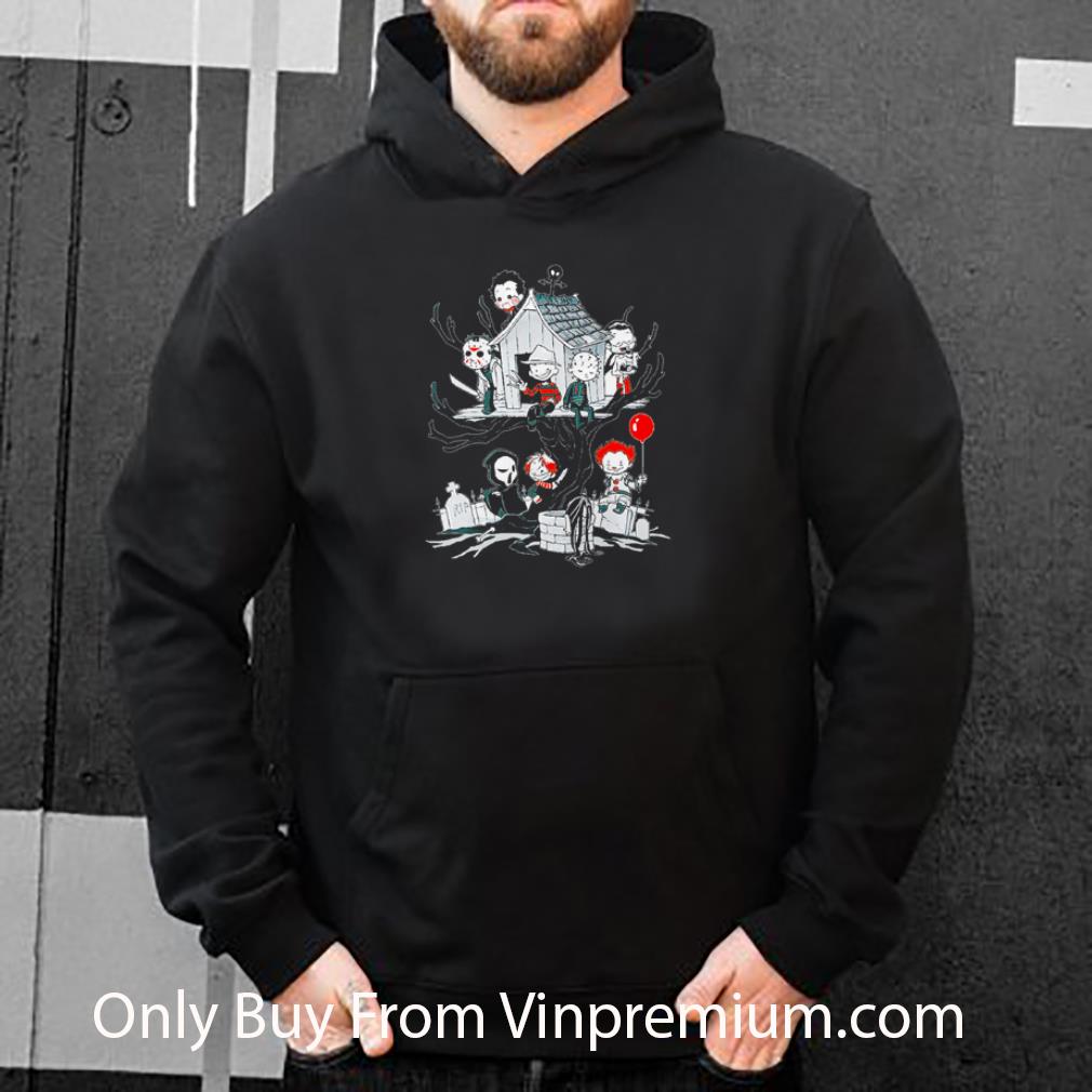 a6e1ed68 original horror movie chibi love nightmare on the halloween tree shirt 4 - Original Horror Movie Chibi Love Nightmare On The Halloween Tree shirt