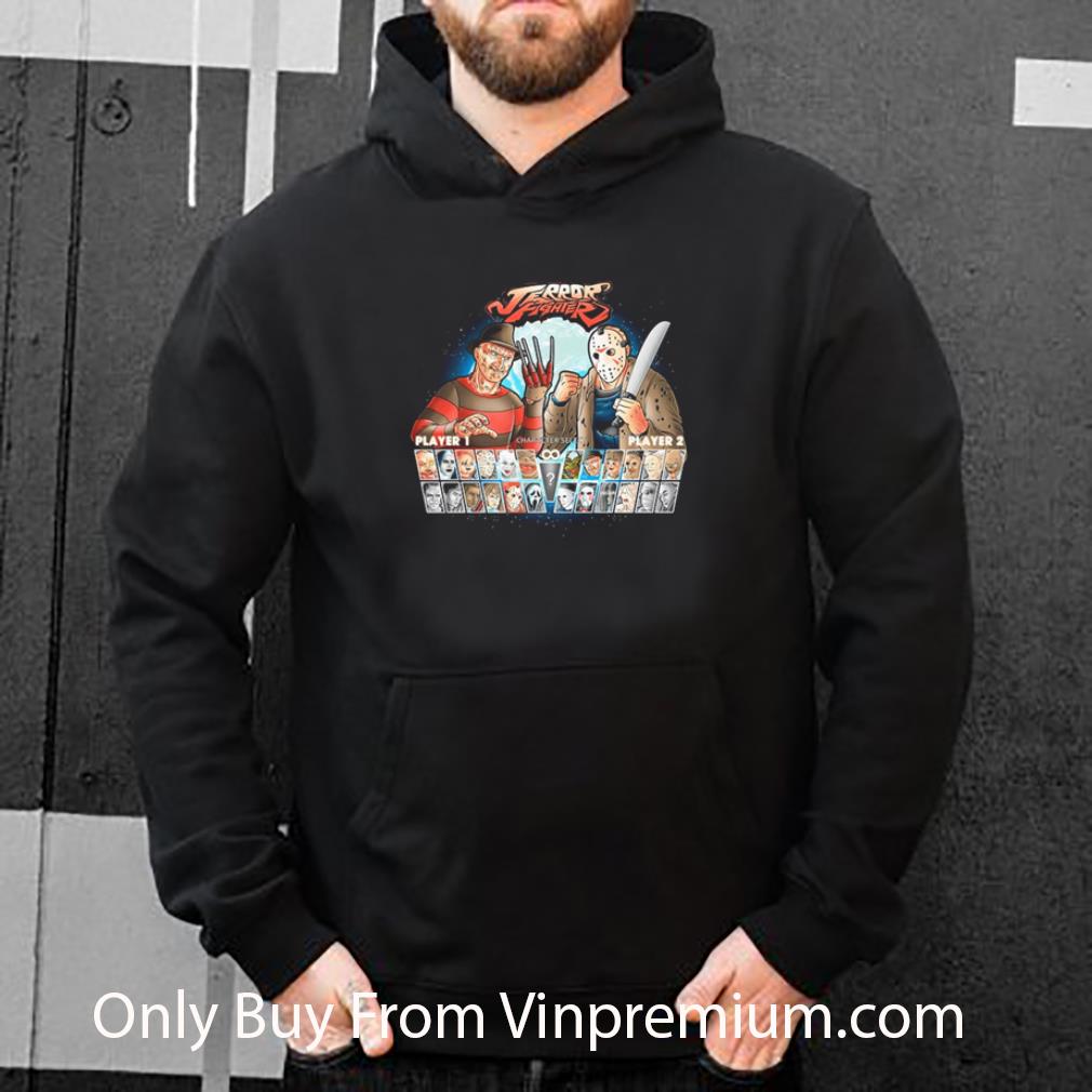Premium Terror Fighter Horror Movie Mashup Jason Voorhees Vs Freddy Krueger shirt c48f84da premium terror fighter horror movie mashup jason voorhees vs freddy krueger shirt 4 - Premium Terror Fighter Horror Movie Mashup Jason Voorhees Vs Freddy Krueger shirt