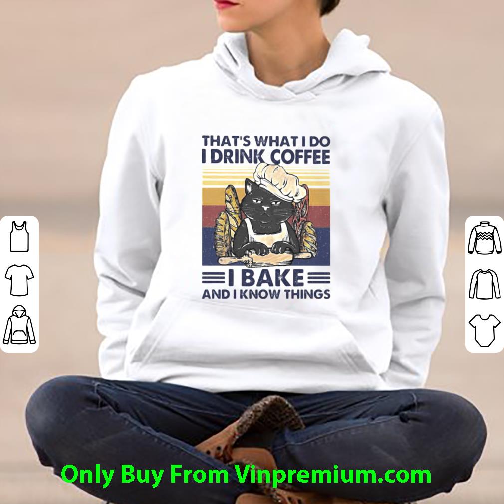 ecb282d7 pretty vintage that s what i do i drink coffee i bake and i know things black cat shirt 4 - Pretty Vintage That’s What I Do I Drink Coffee I Bake And I Know Things Black Cat shirt