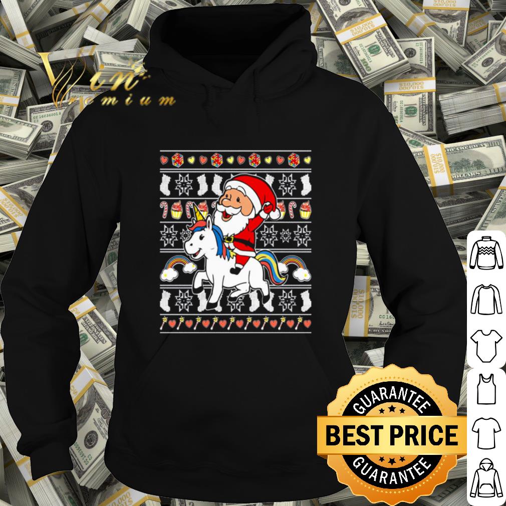 1421a7f2 original santa riding unicorn christmas hoodie shirt 4 - Original Santa Riding Unicorn Christmas hoodie shirt