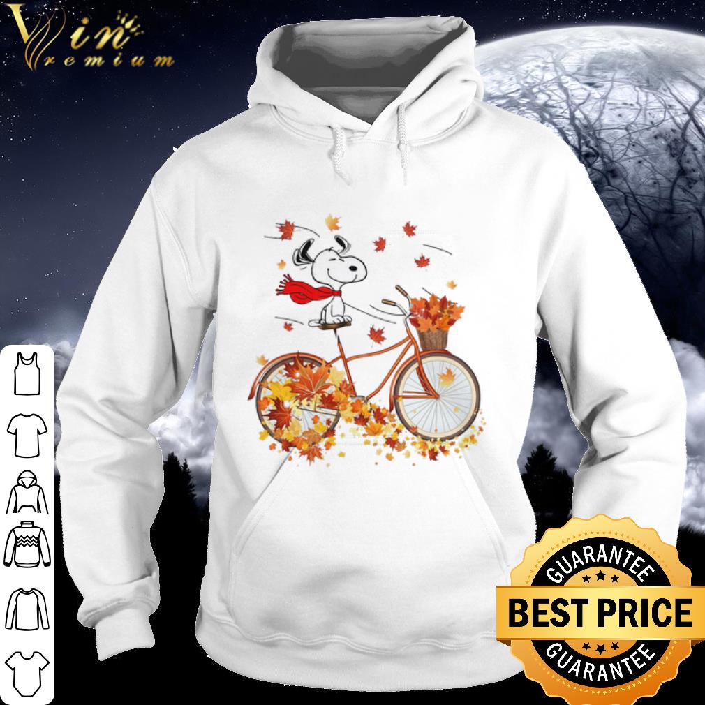 Original Snoopy on bicycle autumn and yellow leaves shirt 22032c32 original snoopy on bicycle autumn and yellow leaves shirt 4 - Original Snoopy on bicycle autumn and yellow leaves shirt