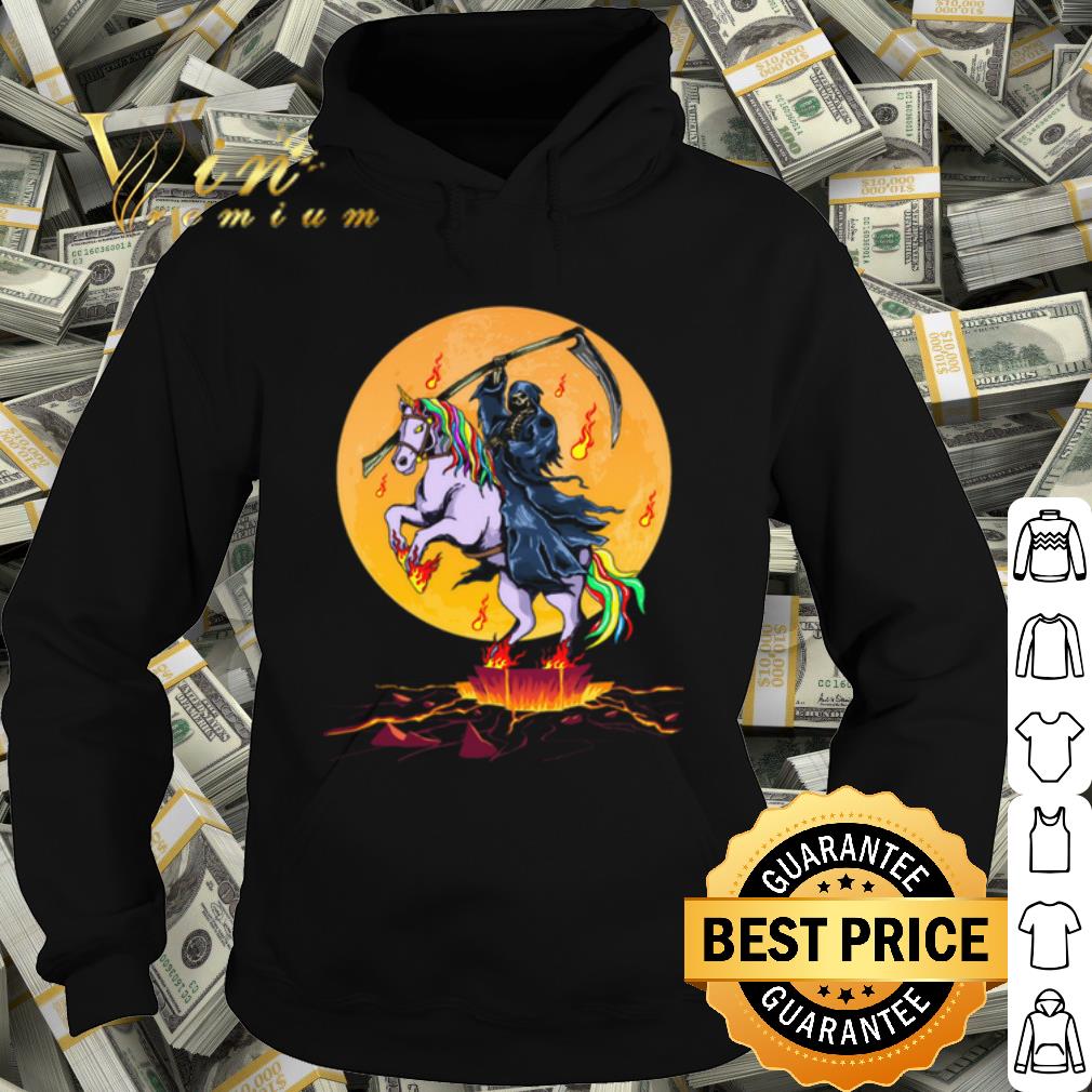 4d275fdb premium grim reaper riding unicorn under the moon halloween shirt 4 - Premium Grim Reaper riding unicorn under the moon Halloween shirt