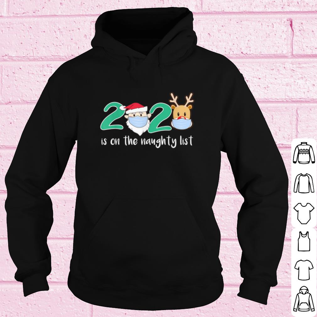 Nice Santa Reindeer face mask 2020 Is On The Naughty List Christmas shirt 7657cfc5 nice santa reindeer face mask 2020 is on the naughty list christmas shirt 4 - Nice Santa Reindeer face mask 2020 Is On The Naughty List Christmas shirt