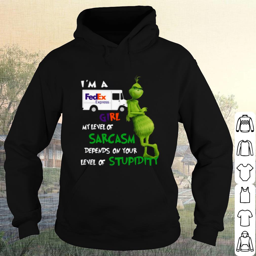 Best Grinch I'm A FedEx Express Girl My Level Of Sarcasm Depends shirt 8519d3dc best grinch i m a fedex express girl my level of sarcasm depends shirt 4 - Best Grinch I'm A FedEx Express Girl My Level Of Sarcasm Depends shirt