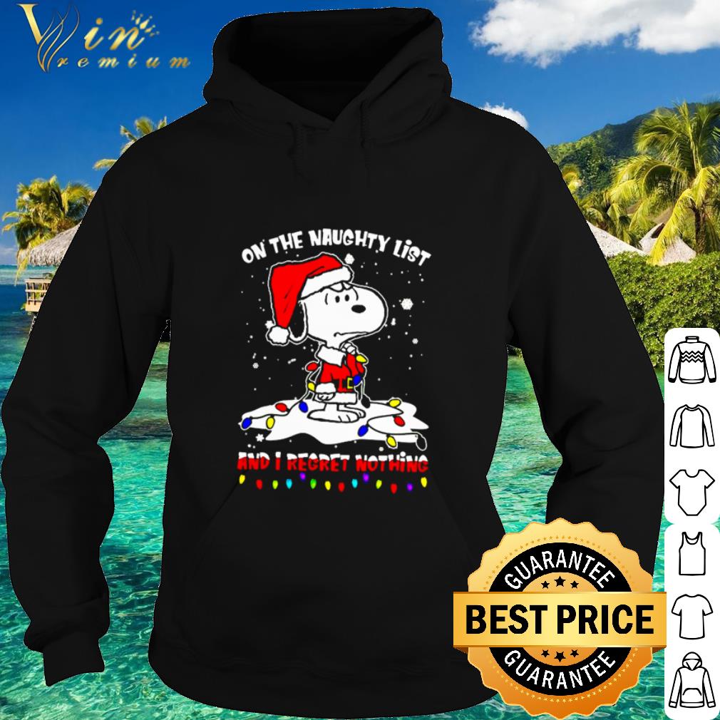 8b765654 best santa snoopy on the naughty list and i regret nothing christmas shirt 4 - Best Santa Snoopy on the naughty list and I regret nothing Christmas shirt
