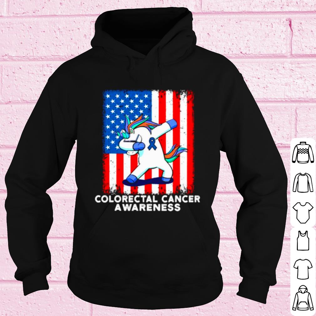 e3607ac7 premium colorectal cancer awareness american flag unicorn dabbing shirt 4 - Premium Colorectal Cancer Awareness American Flag Unicorn Dabbing shirt