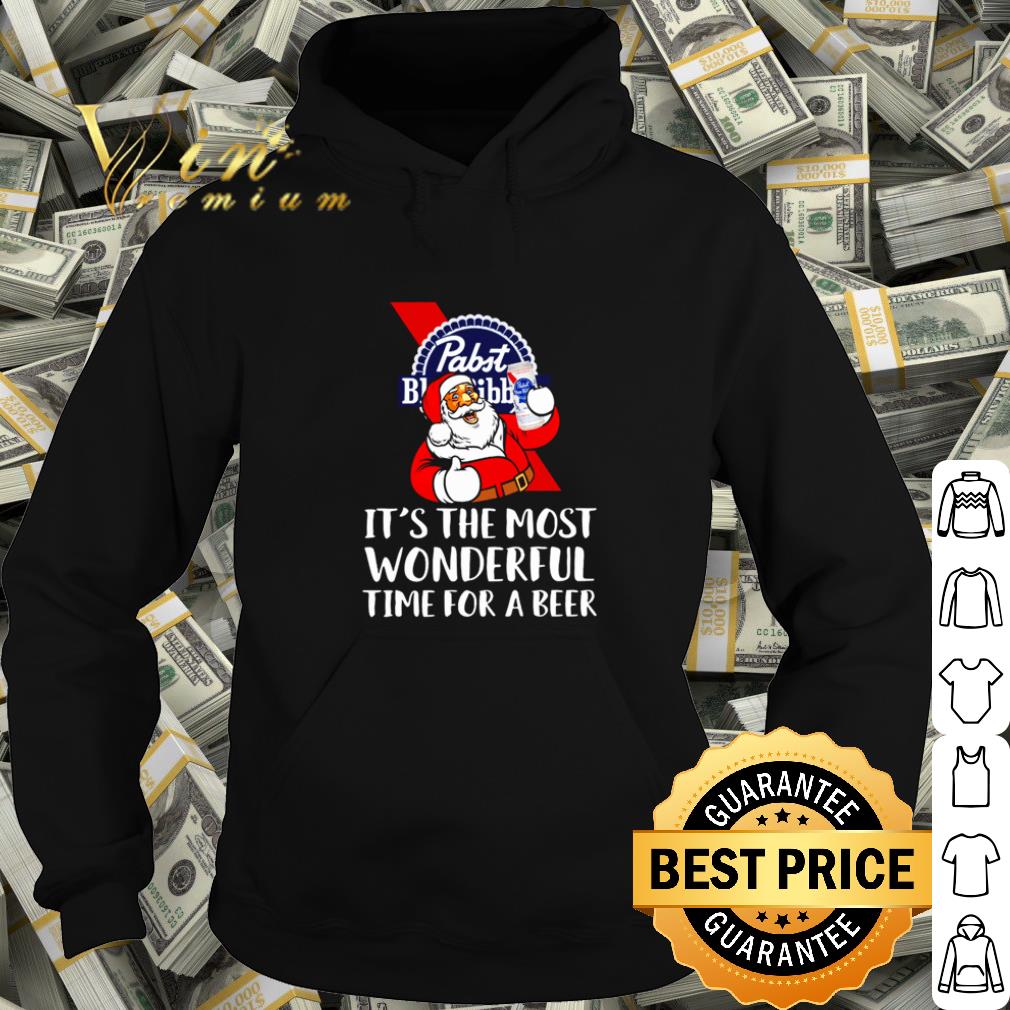 f4c1b275 top santa pabst blue ribbon it s the most wonderful time for a beer shirt 4 - Top Santa Pabst Blue Ribbon it's the most wonderful time for a beer shirt