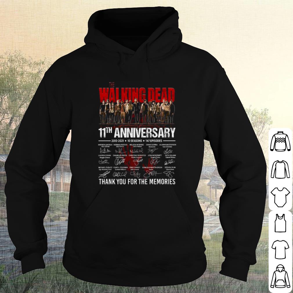 1400f794 nice the walking dead 11th anniversary thank the memories signature shirt 4 - Nice The Walking Dead 11th Anniversary Thank The Memories Signature shirt