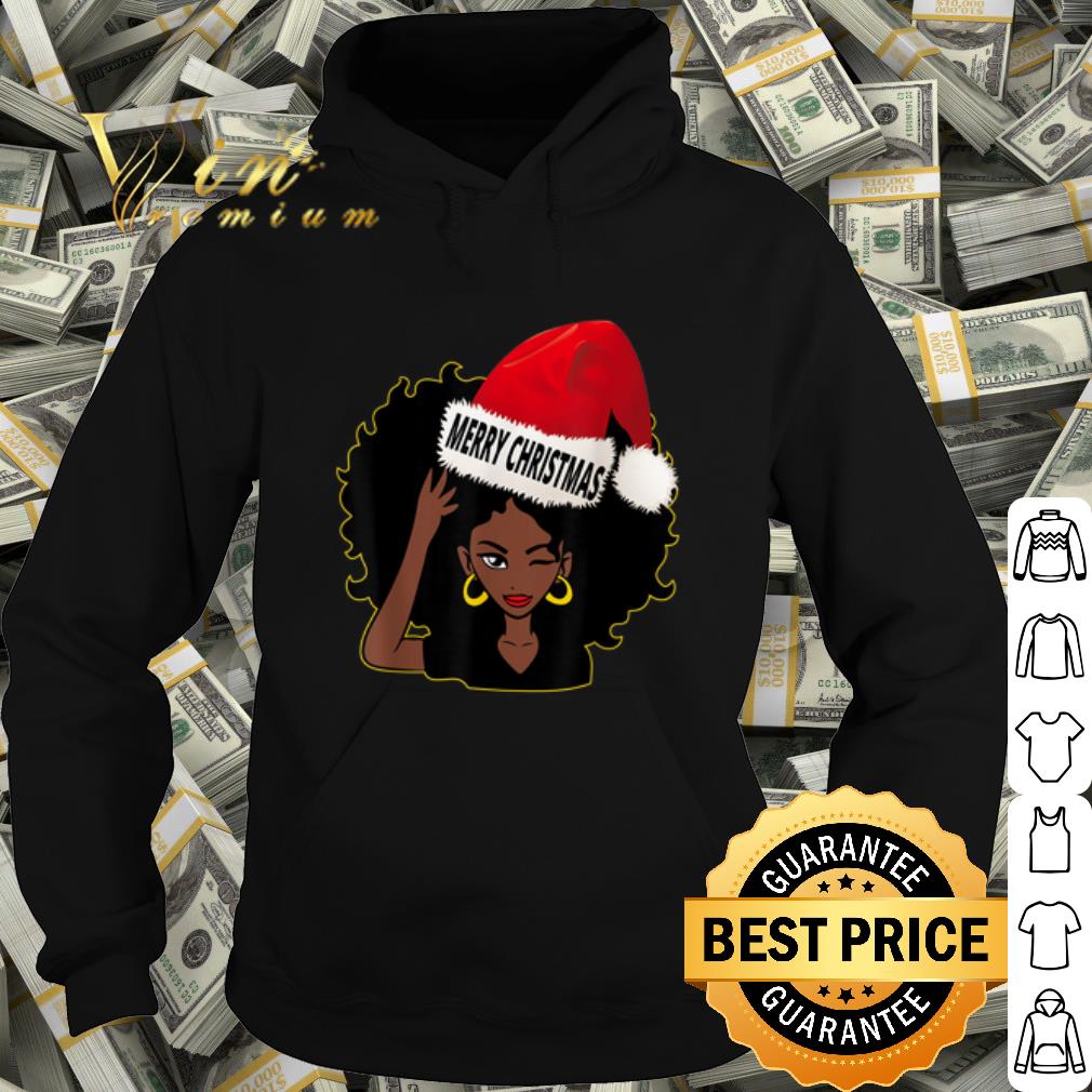 4506f811 best afro diva winking eye merry christmas hat santa shirt 4 - Best Afro Diva Winking Eye Merry Christmas Hat Santa shirt
