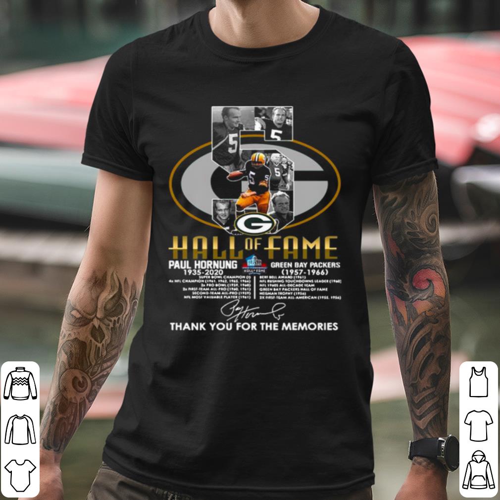 Official Paul Hornung Hall Of Fame Thank You For The Memories Signature shirt 4f9ae782 official paul hornung hall of fame thank you for the memories signature shirt 4 - Official Paul Hornung Hall Of Fame Thank You For The Memories Signature shirt