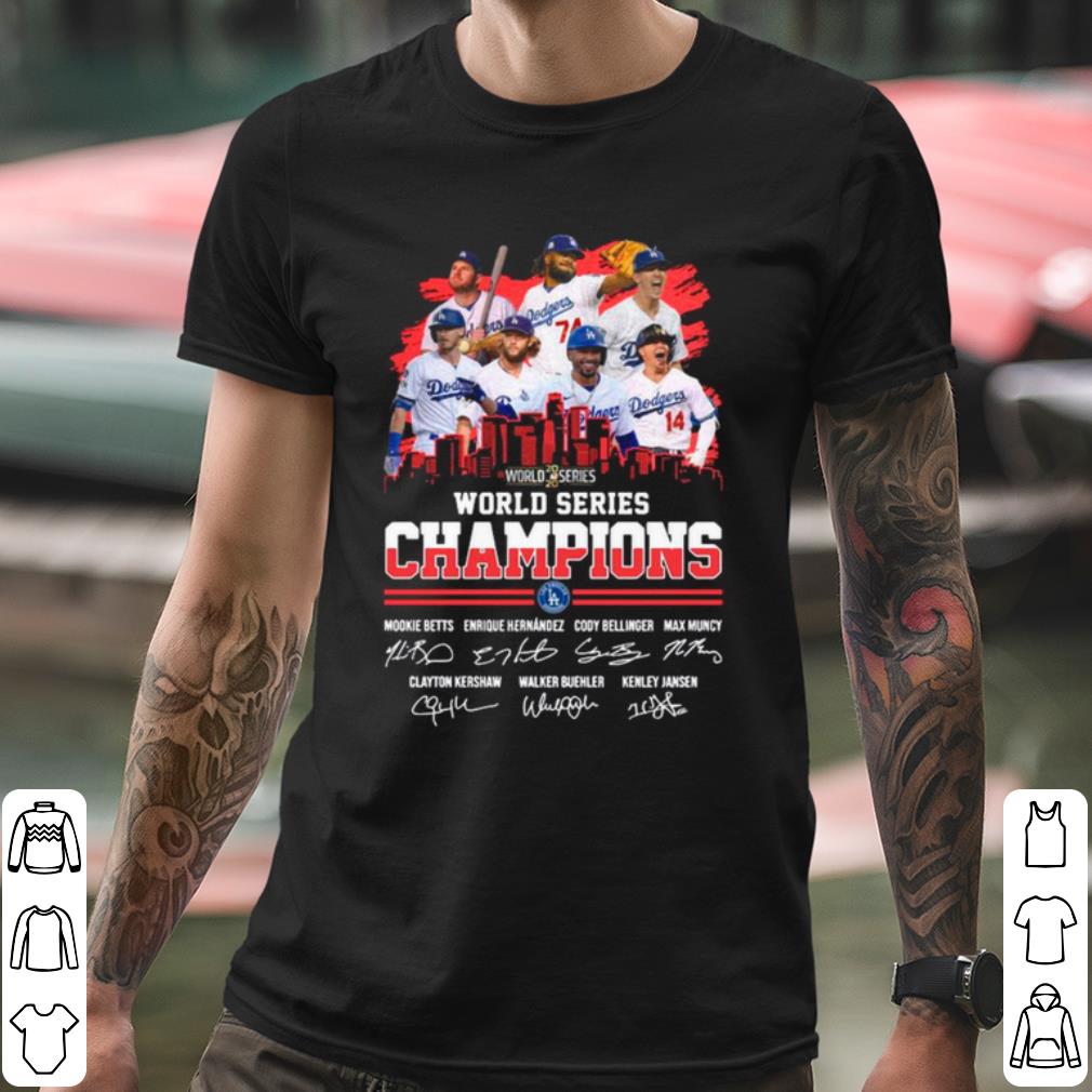 5b156550 official los angeles dodgers 2020 world series champions signatures shirt 4 - Official Los Angeles Dodgers 2020 World Series Champions Signatures shirt