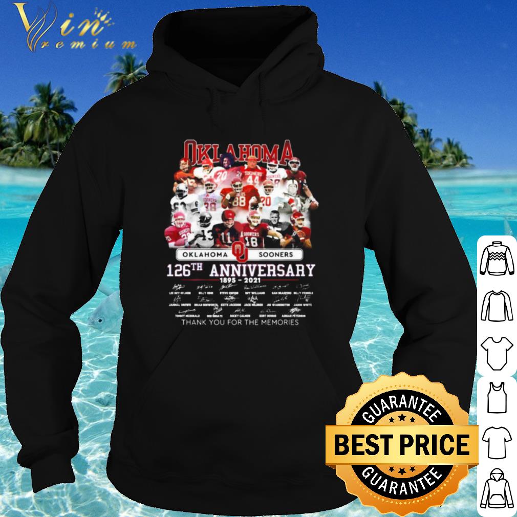 7f3f0832 official oklahoma sooners 126th anniversary thank the memories signature shirt 4 - Official Oklahoma Sooners 126th Anniversary Thank The Memories Signature shirt