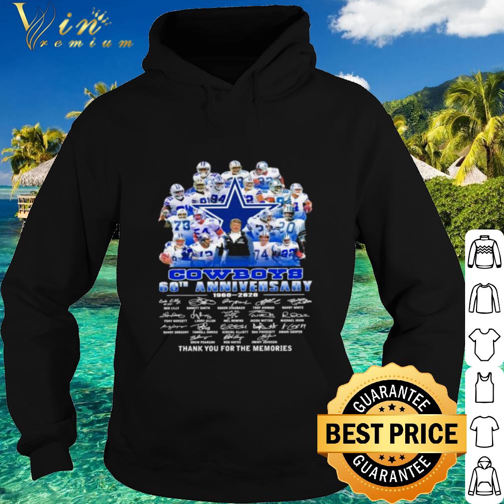 938e5976 premium dallas cowboys 60th anniversary thank you for the memories signature shirt 4 - Premium Dallas Cowboys 60th Anniversary Thank You For The Memories Signature shirt