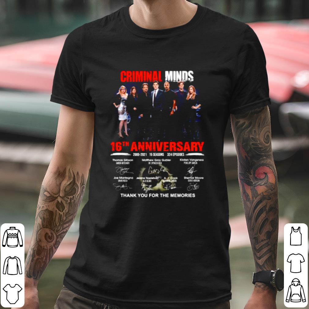 a59492d0 official criminal minds 16th anniversary thank you for the memories shirt 4 - Official Criminal Minds 16th Anniversary Thank You For The Memories shirt