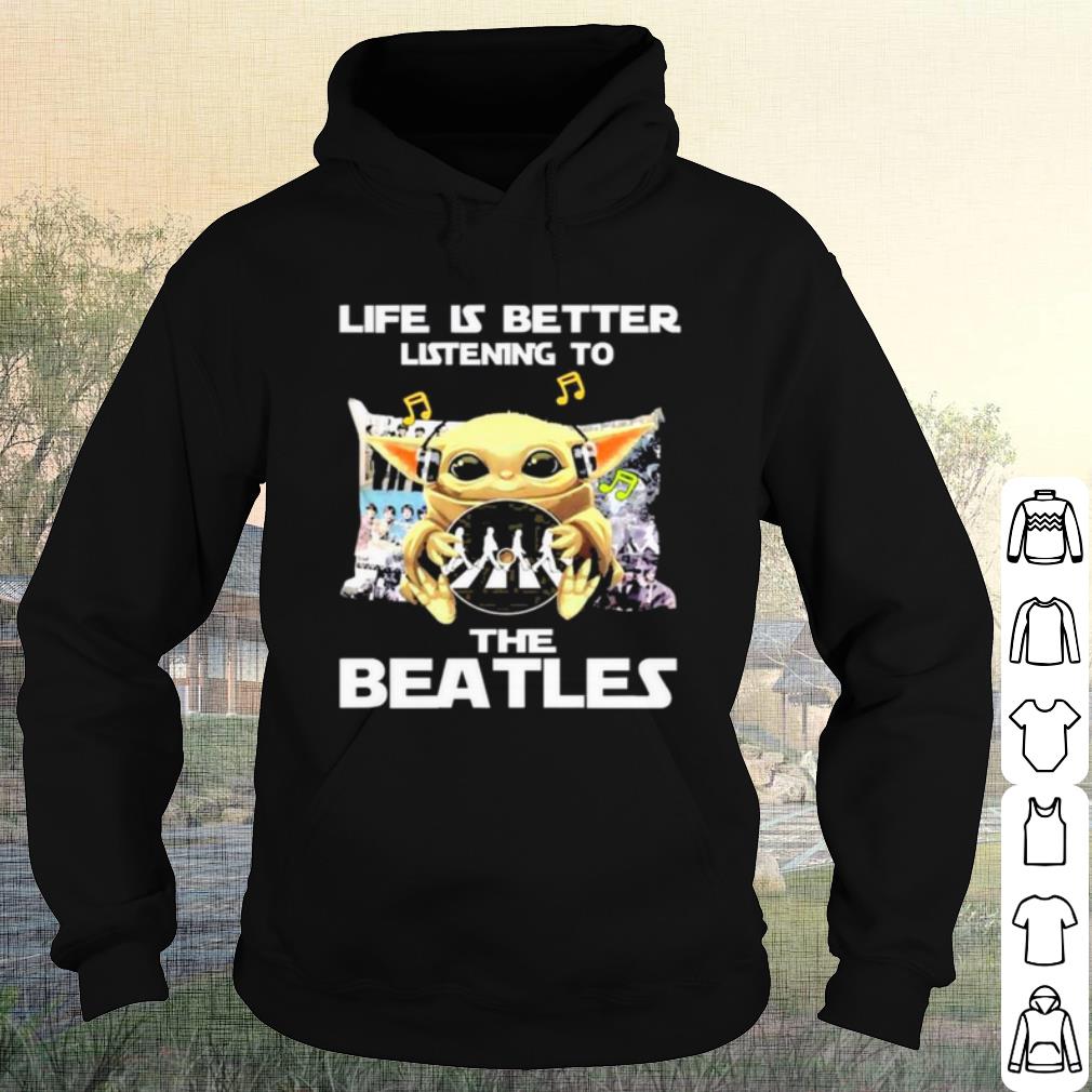 b5d9cb09 nice baby yoda life is better listening to the beatles shirt 4 - Nice Baby Yoda Life Is Better Listening To The Beatles shirt