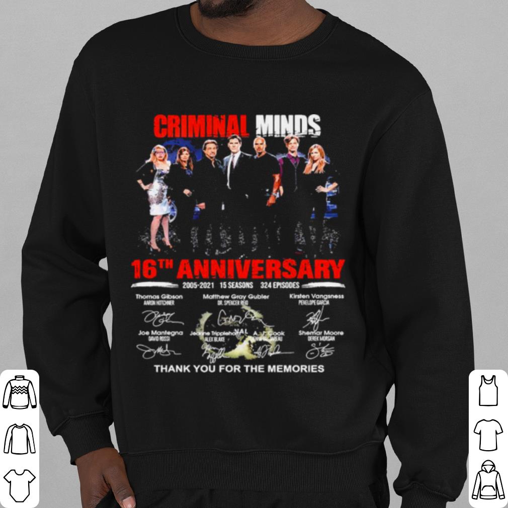 2d6f3659 best criminal minds 16th anniversary 2005 2021 thank the memories signatures shirt 4 - Best Criminal Minds 16th Anniversary 2005 2021 Thank The Memories Signatures shirt