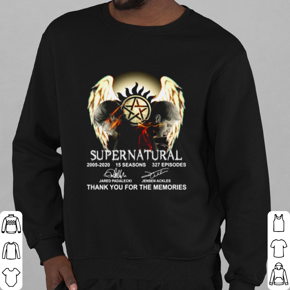 Best Supernatural 2005 2020 Thank You For The Memories Sign shirt 2f05492c best supernatural 2005 2020 thank you for the memories sign shirt 4 - Best Supernatural 2005 2020 Thank You For The Memories Sign shirt