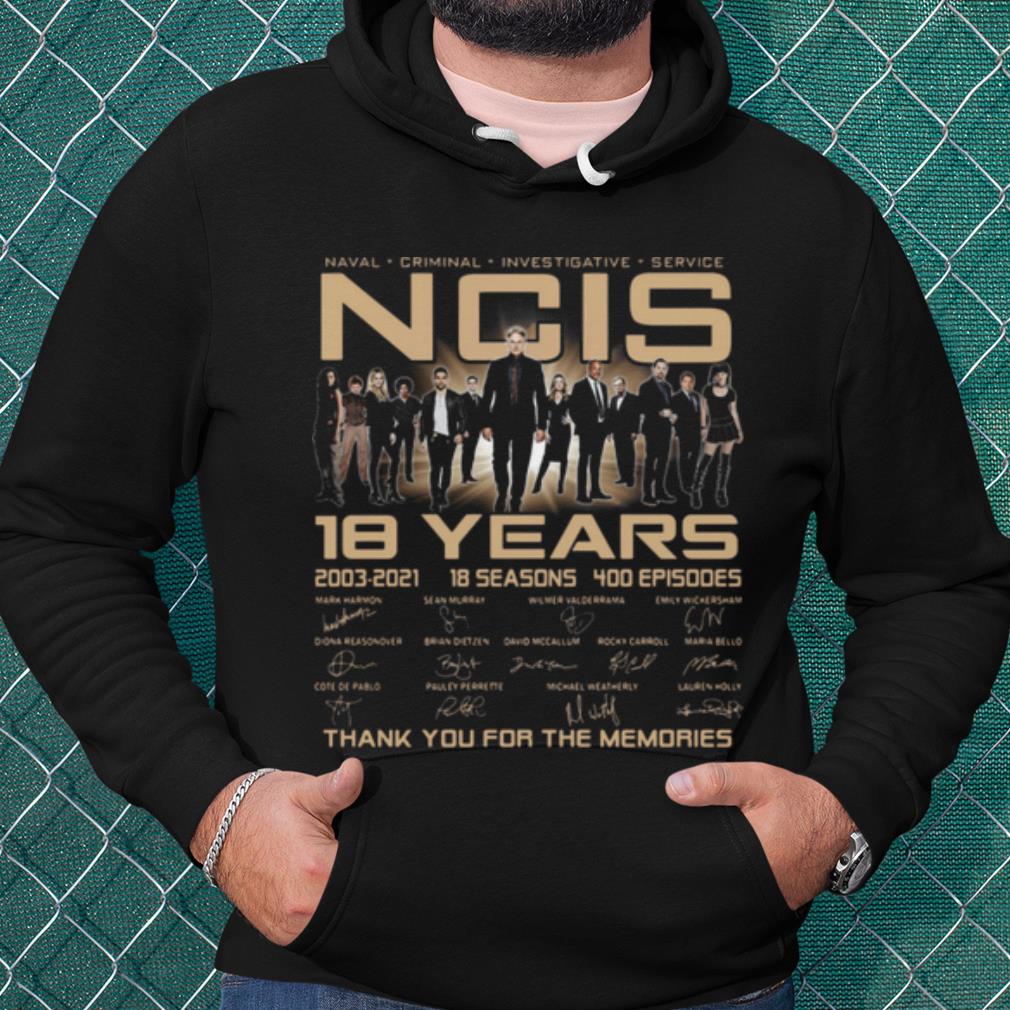 455d95cd best naval criminal ncis 18 years signatures thank the memories signature shirt 4 - Best Naval Criminal Ncis 18 Years Signatures Thank The Memories Signature shirt