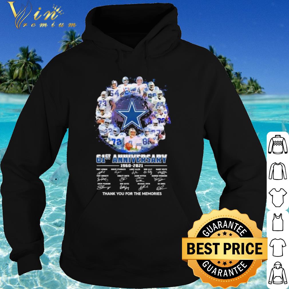67ad273f nice dallas cowboys 61st anniversary thank you for the memories signatures shirt 4 - Nice Dallas Cowboys 61st Anniversary Thank You For The Memories Signatures shirt