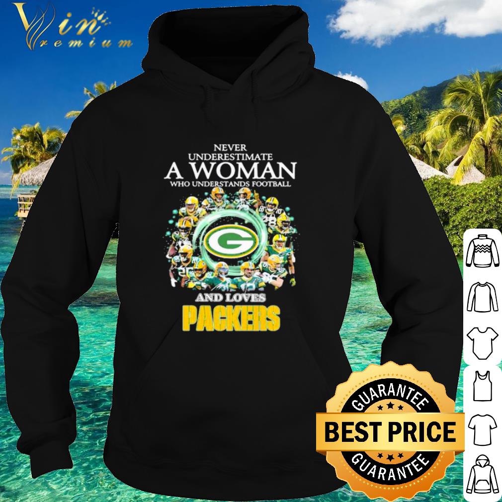 736201ca premium never underestimate a woman who understand football and loves packers shirt 4 - Premium Never Underestimate A Woman Who Understand Football And Loves Packers shirt