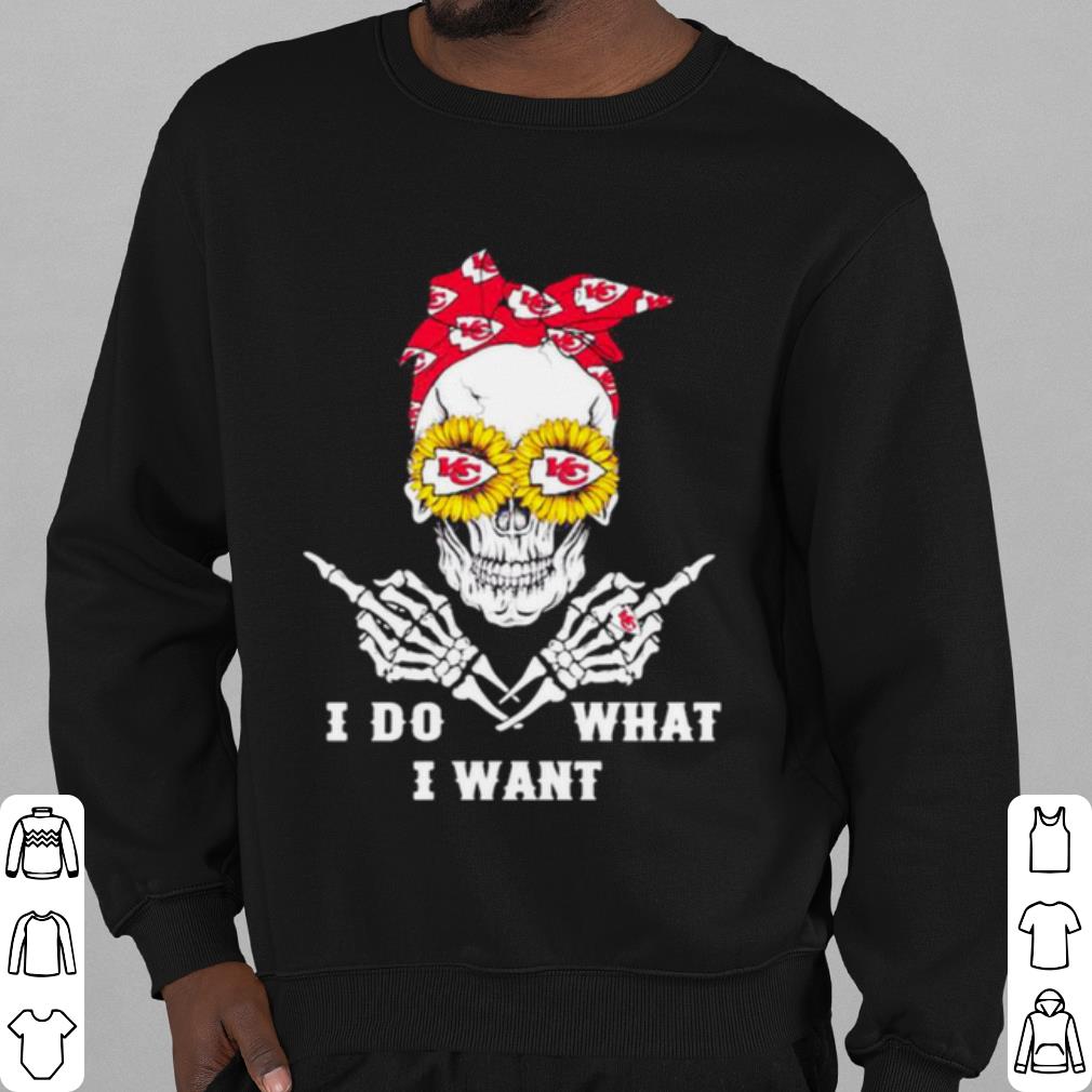 8714b215 best skull i do what i want ribbon logo kansas city chiefs shirt 4 - Best Skull I Do What I Want Ribbon Logo Kansas City Chiefs shirt